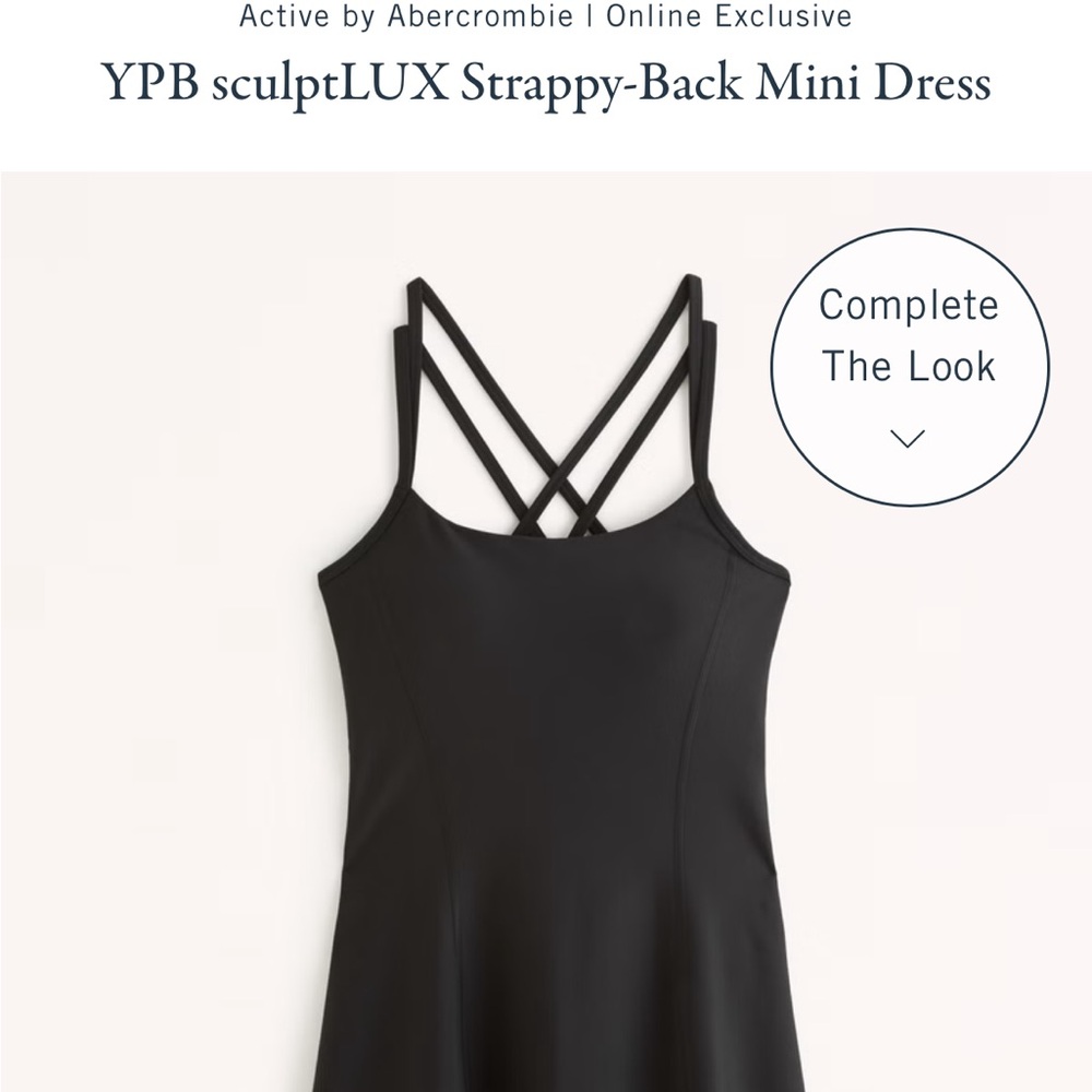 Abercrombie YPB Sculptlux strappy back mini dress